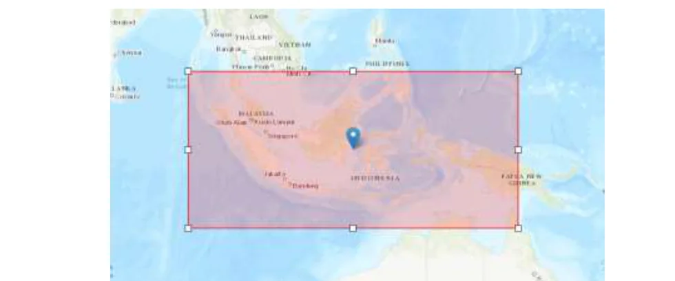 Pengaturan domain model WRF-Chem se-Indonesia